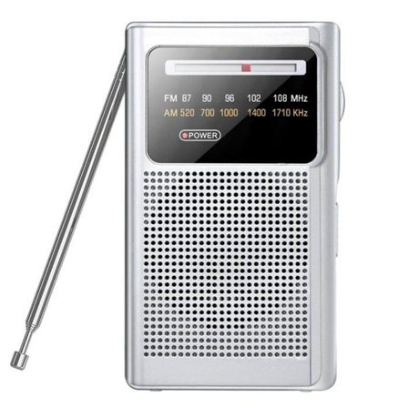 AM-FM-WB Retro bærbar radio for fotturer, jogging, camping