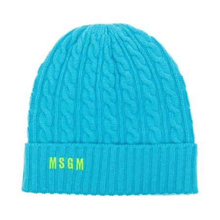 Msgm, Hats Blauw, Dames, Maat:ONE Size,wol
