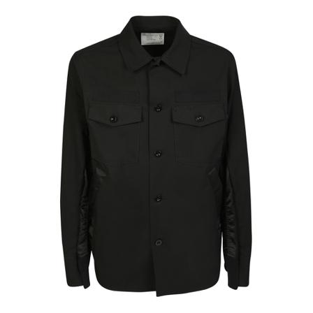 Sacai, Casual Shirts Czarny, Mężczyzna, Rozmiar: L