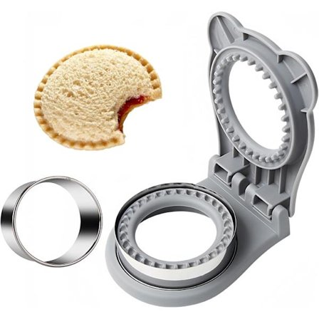 Sandwichskærer og -forsegler, Decruster Sandwich Maker til børns frokost Uncrustable Sandwich Maker, Let til madkasse og Bento Box Grå