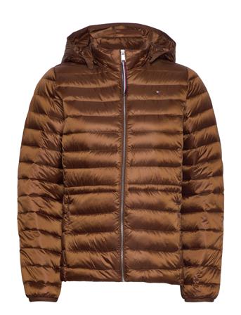 Feminine Lw Down Jacket Fôret Jakke Brun Tommy Hilfiger*Betinget Tilbud