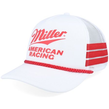 American Needle - Vit trucker Keps - Miller High Life Talladega White A-Frame Trucker @ Hatstore