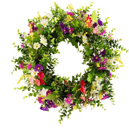 45cm blomsterkrans til hoveddøren, hjemmet, vinduet, væggen, bryllup DXGHC