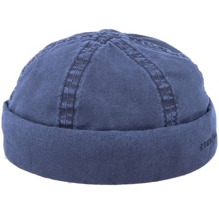 Stetson - Blå docker Beanie - Delave Organic Cotton Gun Metal Docker @ Hatstore