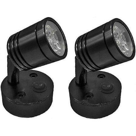 12V LED-lys Campervan, veggspot leselys bil campingvogn båt interiørlys bobil lampe med bryter kald hvit [DB]