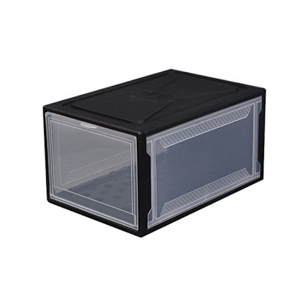 Lådtype Basketboll Sko Box Sko Organizer Boxar Låda Genomskinlig Plast Sko Förvaring Box Display Vägg Svart