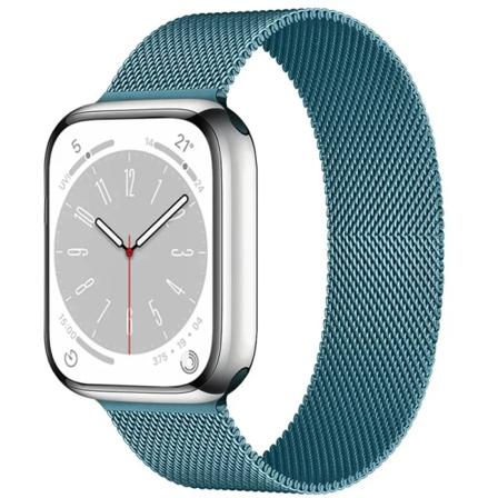 Magnetisk slingrem för Apple Watch Band 44mm 45mm 40mm 41mm 42mm 38mm armband correa iWatch series se 9 7 3 5 6 8 Ultra 2 49mm PoBlue 38mm 40mm 41mm