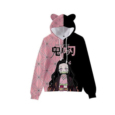 Anime Demon Slayer Hættetrøje Unisex Cosplay Sweatshirt Casual Hættetrøjer Pullover Sportstoppe til Voksne Gaver