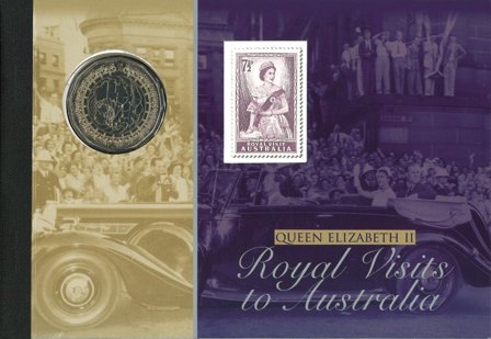 Australien 2006 - Dronning Elizabeth II kongeligt besøg - Mønt- og frimærkehæfte