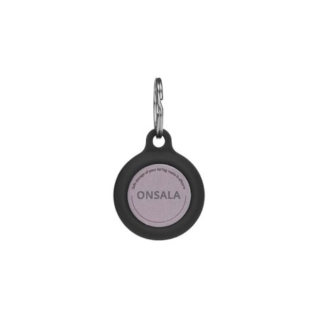 ONSALA Airtag Holder Silicone Black with Keyring