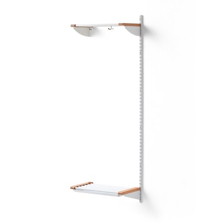 Wandgarderobenschrank JEPPE mit Hutablage, Anbauelement, 1790x600x310 mm, weiß/Eiche