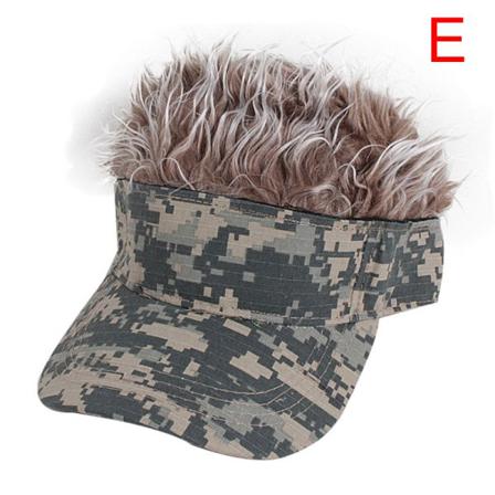 Män Dam Golf Cap Camo Med Flair Hår Solskyddshatt Justerbar