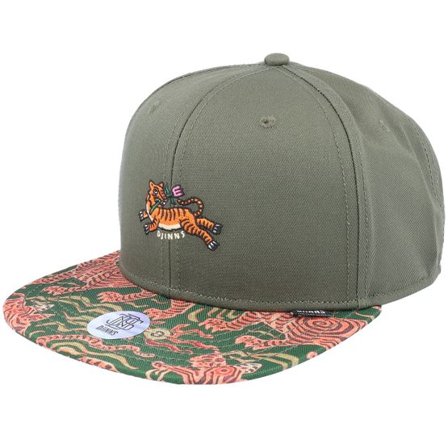Djinns - Grön snapback Keps - Asian Tiger Forest Snapback @ Hatstore