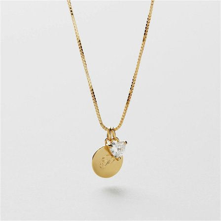 Adore Charm Engraving Necklace