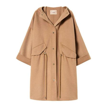 Twinset - Vinterkappor - Brun - Dam - Storlek: 3xs, Dam, Storlek: 3XS