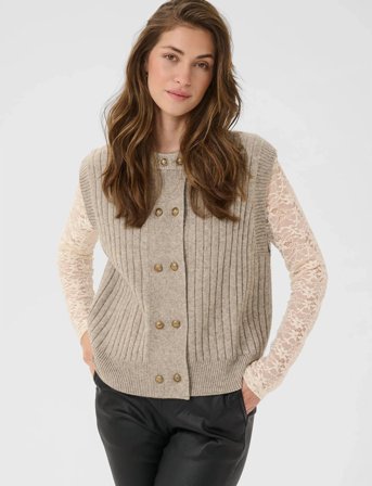 Cream Creroka Knit Slipover - Beige - XL/XXL