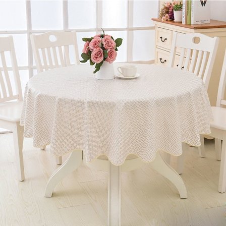 Rund vinyl voksdug blonde dug med vandtæt PVC plast