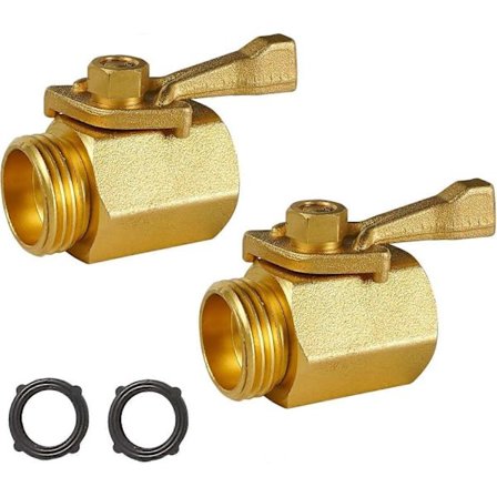 Messing Havevandhane Afspærringsventil, 2-pak Kraftig 3/4 Tomme Massiv Messing Have MXD