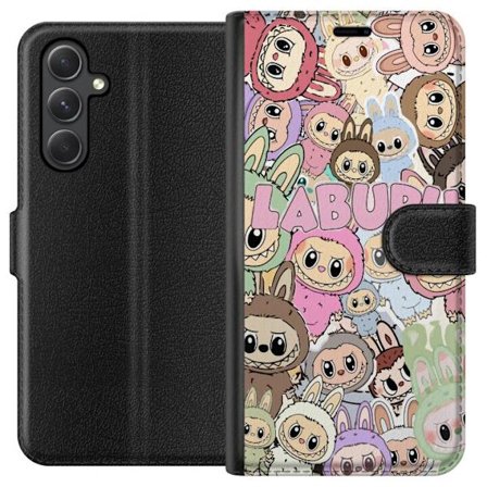 Kompatibel Tegnebogsetui til Samsung Galaxy A25 Rosa kawaii-komposition med søde animerede figurer og bløde former