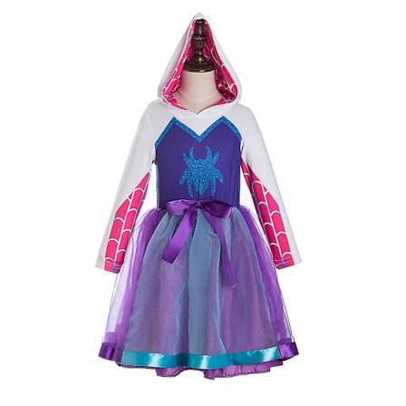 Ghost Spider Inspired Costume Spider Gwen Inspired Costume Ghost Spider Hoodie Spider Gwen Cosplay Tutu Klänningar Spider Birthday.i