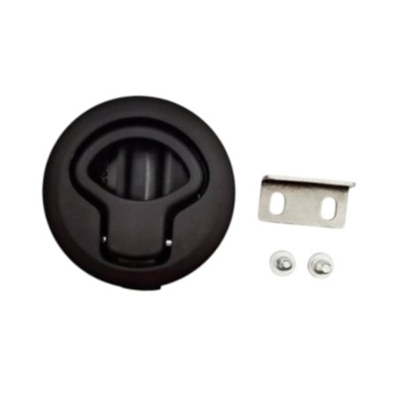 Planforsænket lås, marineudstyr, autocamper, nem at installere, autocamper opbevaringsskabsdøre, lås, sort