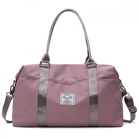 Travel Bag Dust-proof Large Capacity Nylon Dry Wet Separation Duffle Bag For Women (dark Pink)