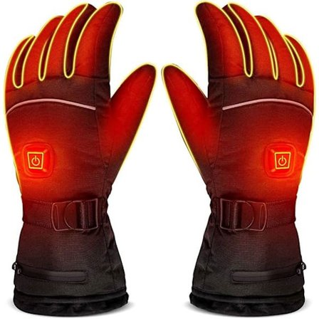 Temperaturjusterbara eluppvärmda handskar med batteri för män/kvinnor