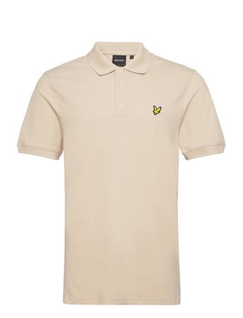 Plain Polo Shirt Polos Short-sleeved Creme Lyle & Scott*Betinget Tilbud