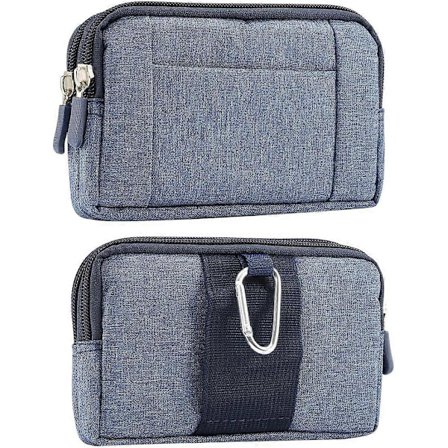 Bältesklämma Fodral Blå, Mobiltelefon Bältesfodral Horisontellt, 6,3 tum Liten Herr Mobiltelefon Midjeväska Plånbok Tablet Väska