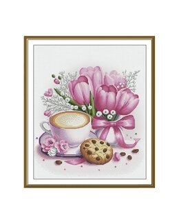 Broderikit Tavla Romantisk vår