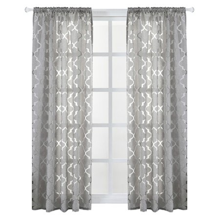 Slitesterk polyester vindusgardin solskjerming blackout soverom stue (grå)