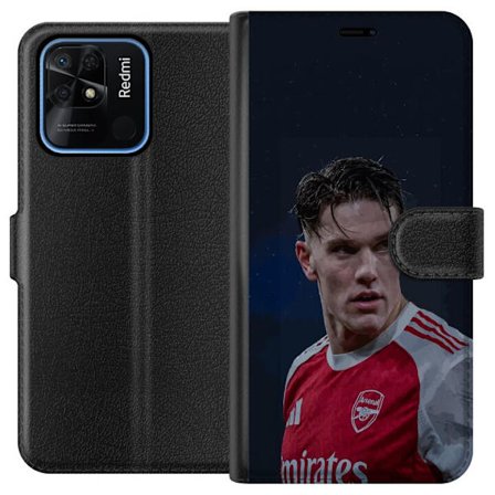 Kompatibelt Lommeboketui til Xiaomi Redmi 10C Pastellregnbue med hvite stjerner og myk fargeovergang i drømmende himmeldesign