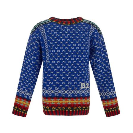 Dsquared2, Round-neck Knitwear Blauw, Heren, Maat:M
