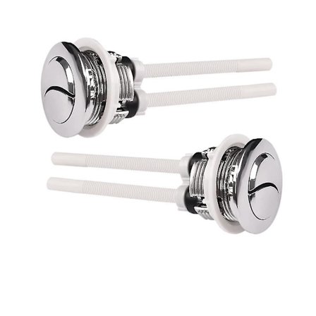 Toalett spylerknapp, 2-pakning toalett spylerknapp erstatning, 38mm dobbel spyler toalettknapp, knapp toalett spyling for baderom toalett reparasjon 