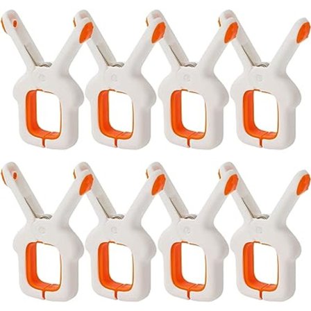 8 Pak Strand Tøjpinde, Lyse Farver Tøjpinde, Vindtætte