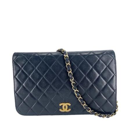 Chanel Vintage Pre-owned Leather chanel-bags Sort, Dame Vintage Tasker, Størrelse: ONE Size
