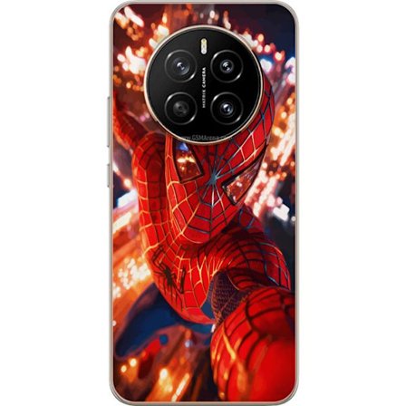 Yhteensopiva Puhelinkuori Honor Honor Magic7 Spider Man intensiivisessä toiminnassa välkkyvien valojen ja dynaamisen perspektiivin kera elokuvamaise