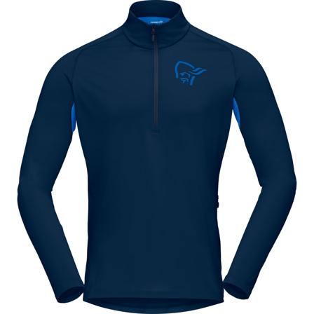 Norrøna Men's Fjørå Equaliser LS Zip Men long-sleeved training tops Blue L