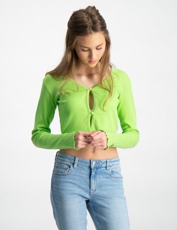 D-XEL CARDIGAN Grön Tröjor Tjej - Kids Brand Store