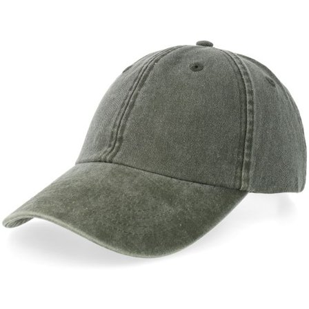 Beechfield - Grön unconstructed Keps - Vintage Washed Olive Dad Cap @ Hatstore