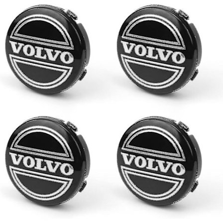 4 stk. navkapsler 64mm, Volvo navkapsler, ABS bilnavkapsler med logo, felgsenterdeksel navkapsler for Volvo-modeller