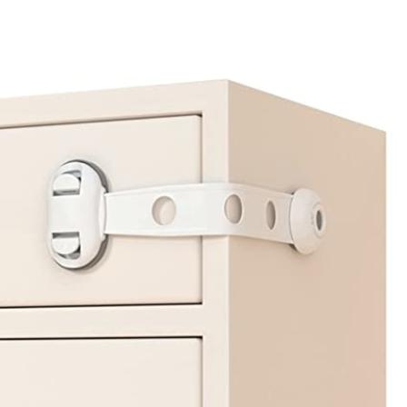 Sikkerhetssperrer for barneskap - 12-pakning (hvit) Barnesikring