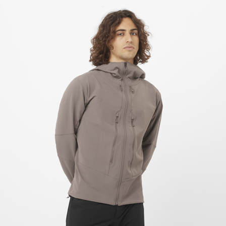 Salomon - veste pour homme Outpeak Softshell - Iron - XL