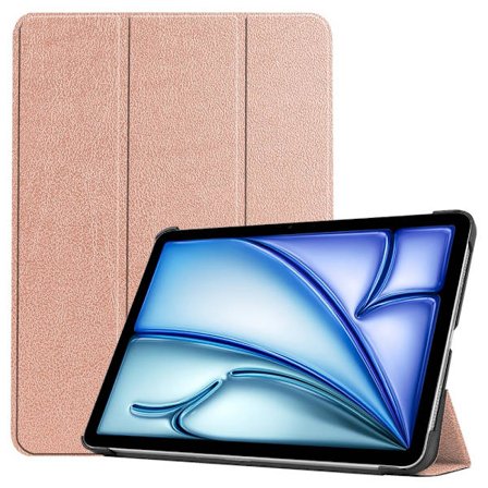 SKALO iPad Air 11 (2024) Trifold Suojakotelo - Ruusukulta