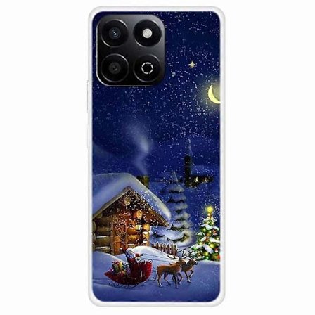TPU-puhelinkotelo Honor Play 60 Plus 5G/200 Smart 5G/Play 9T/X7c 4G -malleille, juhlava joulukuvio