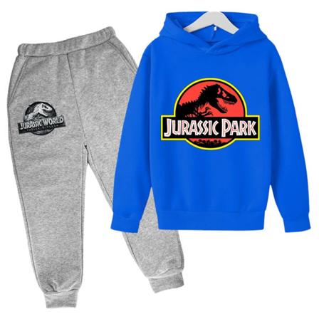 Jurassic Park Dinosaurs Lasten Vaatteet Hupparit + Housut Set Tytöt Joululahja Huppari Kevät Syksy Takki Urheilupuku Green 140cm