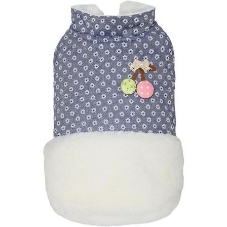 Varm fodrad hundjacka med blommor hundtäcke hundkläder MultiColor XL