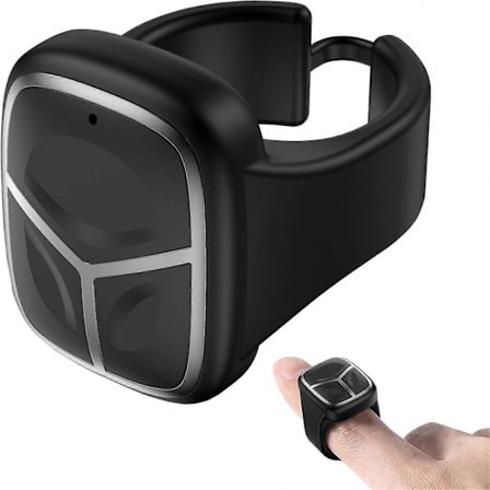 Langaton Bluetooth-hiiri Mini Älykäs Käsikäyttöinen Sormushiiri Bluetooth Kannettava Puettava Hiiri Ladattava Kaukosäädin Peukalohiiri (FMY)