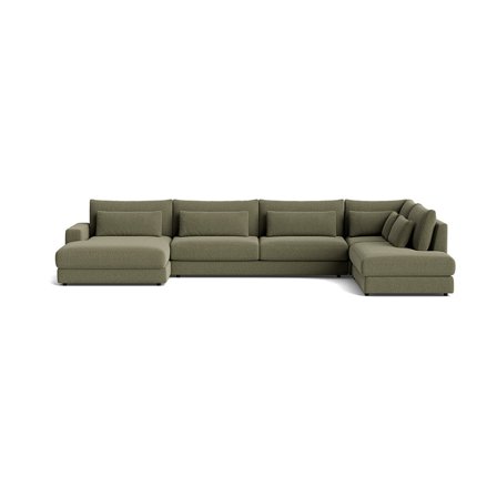 Sevilla U-sofa, venstrevendt - Nordic Grøn - 420x240x85 - Sofa, u-sofa