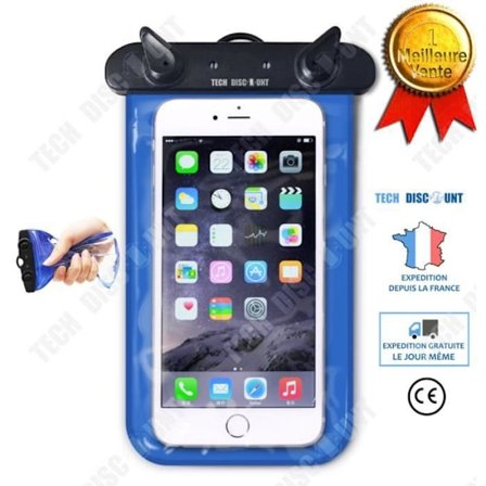 Vesitiivis kuori - TD - Yhteensopiva - Vesitiivis suoja - Yhteensopiva iPhone/Samsung - Sininen